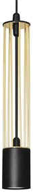 LED Luster na lanku BARS 3xGU10/4,8W/230V čierna/zlatá