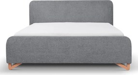 Posteľ Flamingo 180x200 cm, holubí šedá štruktúrovaná tkanina