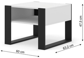 Konferenčný stolík Molli 60 (biela matná). Vlastná spoľahlivá doprava až k Vám domov. 1060973