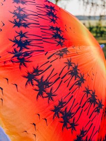 Oranžovo-červený slnečník GLEAM 180 cm