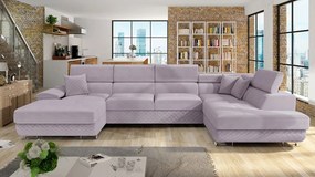Rohová sedacia súprava Alvin Bis Premium, Dostupné poťahy: Prestige 2765 Karo + Prestige 2765 + Prestige 2765 Karo, Strana: Pravá Mirjan24 5902928086966