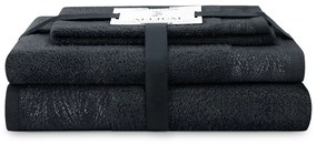 Sada 3 ks uterákov ALLIUM klasický štýl čierna