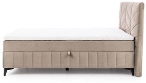 Boxspring posteľ Penia 160x200 s úložným priestorom - béžový hydrofóbny velúr Element 6