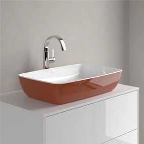 VILLEROY &amp; BOCH Artis obdĺžnikové umývadlo na dosku bez otvoru, bez prepadu, 580 x 380 mm, Rust, 417258BCW8