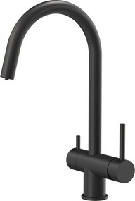 Quadron Caren, vysoká drezová batéria s pripojením vodného filtra, h-350, čierna matná, REA-B9608