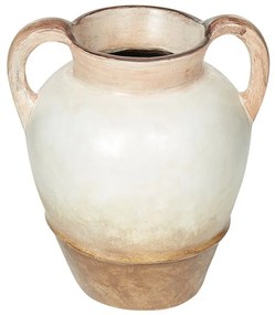 Terakota Dekoratívna váza 36 Béžová Hnedá BANTING Beliani