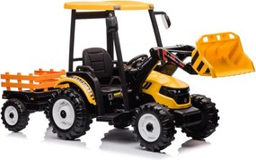 LEAN CARS Batériový traktor s prívesom Hercules Yellow 24V