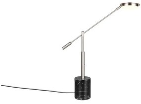 Čierna/v striebornej farbe LED stolová lampa (výška 65 cm) Fiore – Trio Select