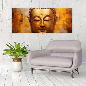 Obraz - Budha, olejomaľba (120x50 cm)