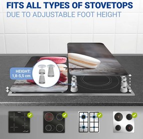 Sada 2 sklenených krytov na sporák Wenko Macarons