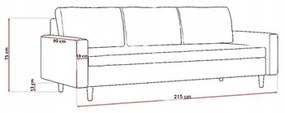 Veľká rozkladacia pohovka ETNA Hnedá