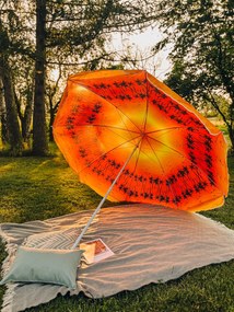 Oranžovo-červený slnečník GLEAM 180 cm