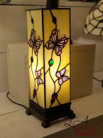 Stolná lampa Tiffany Butterfly Garden - 12.5*35 cm