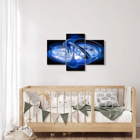 Modrý abstraktný obraz (90x60 cm)