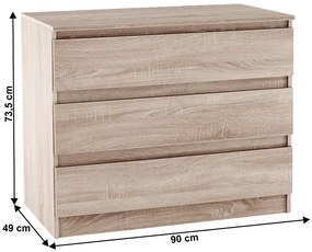HANY NEW 003 komoda, dub Sonoma