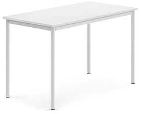 Stôl BORÅS, 1200x700x760 mm, laminát - biela, biela