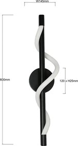LED Nástenné svietidlo MELECA LED/12W/230V 3000/4000/6000K čierna