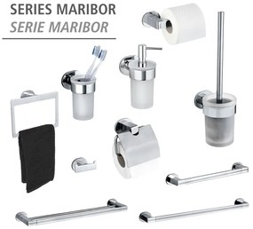 Samodržiaci držiak na uteráky z nehrdzavejúcej ocele v lesklo striebornej farbe Maribor – Wenko