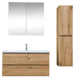 Kúpeľňová skrinka s umývadlom SAT B-Way 99x50x45 cm dub mat KSETBWAY23, 1 ks