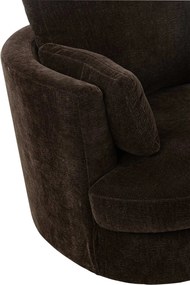 Tmave hnedé kreslo Swivel - 100*109*89cm