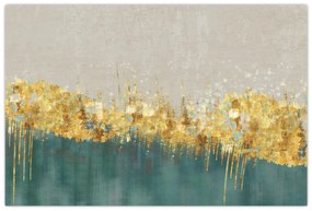 Obraz - Textúra so zlatým dekorom (90x60 cm)