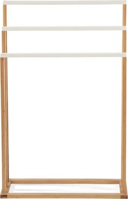 Noela Bambusový vešiak na uteráky TRENO biely