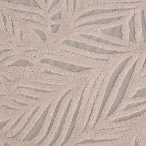 Dekorstudio Zamatový dekoračný záves s reliéfnym vzorom OCTAVIA v béžovej farbe Uchytenie závesu: Dekoračné kolieska
