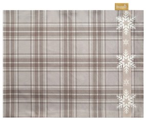 SADA 4 KS VIANOČNÉ PRESTIERANIE NA STÔL HOLLY 30X40 CM VZOROVANÁ