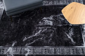Dywany Łuszczów, Kusový koberec Miro 51278.810 Marble black/white, 80x150, čiernobiela, chodba / predsieň
