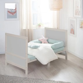 Sivá postieľka s nastaviteľnou výškou 70x140 cm Easy Sleep – Roba