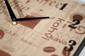 Dekorstudio Drevené hodiny do kuchyne KÁVA