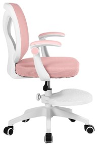 Detská otočná stolička Neoseat JUNI 010 s podnožou — látka, ružová
