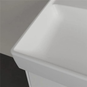 VILLEROY &amp; BOCH Collaro umývadlo na skrinku bez otvoru, bez prepadu, 1000 x 470 mm, Stone White, s povrchom CeramicPlus, 4A33A3RW