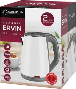 Rýchlovarná kanvica Ervin 1,8 l - biela