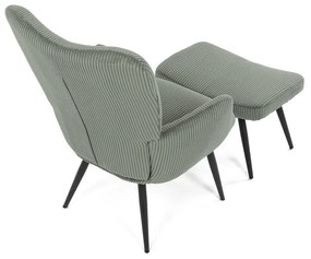 Relaxačné kreslo s podnožkou L7285 GRN6, zelené