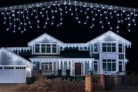 Vianočné svetielka LED záclona studená biela 200 LED