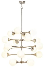 Bulb Fiction závesná lampa 20 strieborná Ø102 cm