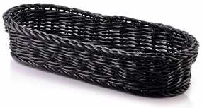 Oválný košík SINO 27x10x6 cm šedý