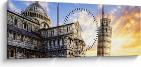 Obraz - Pisa (s hodinami) (90x30 cm)
