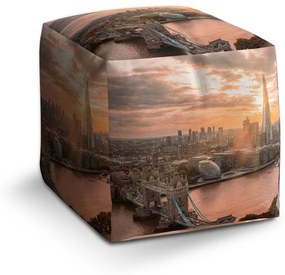 Sablio Taburet Cube Londýn City of London: 40x40x40 cm