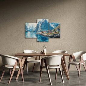 Obraz - Nórska dedinka (90x60 cm)