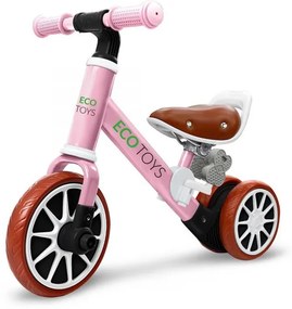 Odrážadlo/bicykel 2v1 Pink, Eco Toys