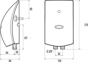 Mereo Mereo, Prietokový ohrievač vody, nízkotlakový, MER-EPO12