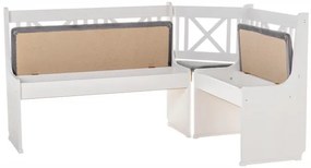 Jedálenský rohový komplet X1, biela (sivá Loca 31)