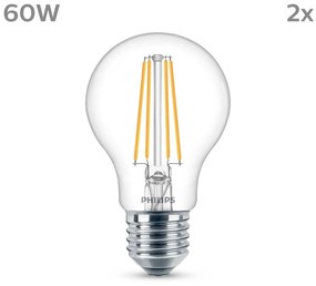 Philips LED žiarovka E27 8W 850lm 4 000 K číra 2ks