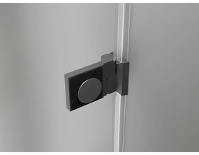 Mexen Lunar-B, výklopný sprchový kút ľavý 95 x 70 cm, 8mm číre sklo, grafitový profil, 832-095-070-95-00-L