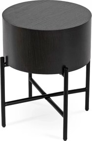 PROXIMA.store - Minimalistický okrúhly konferenčný stolík CEVES FARBA: čierna