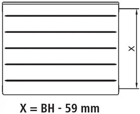 Kermi Therm X2 LINE-K kompaktný doskový radiátor 33 559 x 2005 PLK330552001N1K