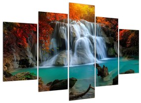 Jesenný obraz vodopádov (150x105 cm)