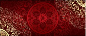 Obraz - Zlaté mandaly (120x50 cm)